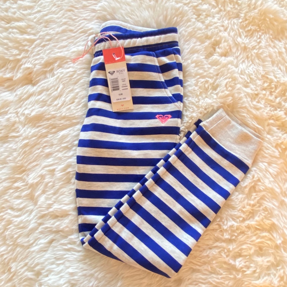 New Roxy striped sweatpants